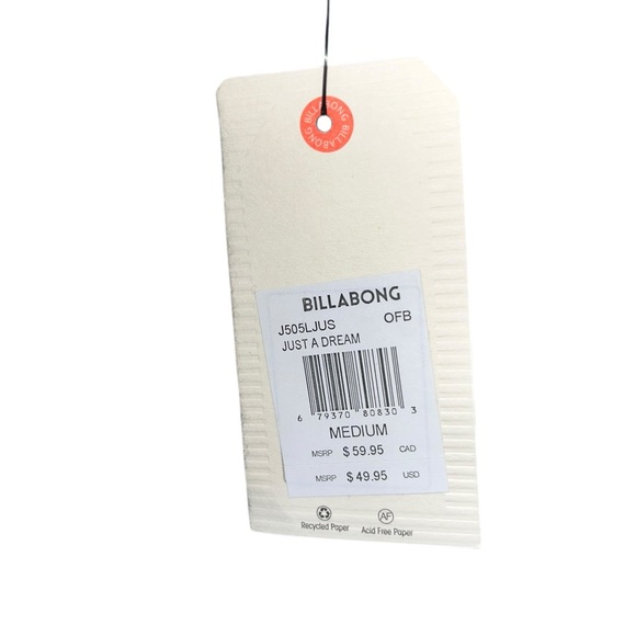 ~ NWT Billabong Floral Print Blouse lightweight Size Medium - Picture 7 of 9